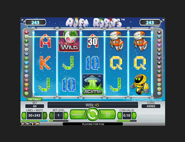 Playing Alien Robots Casino Slot